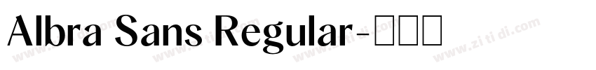 Albra Sans Regular字体转换